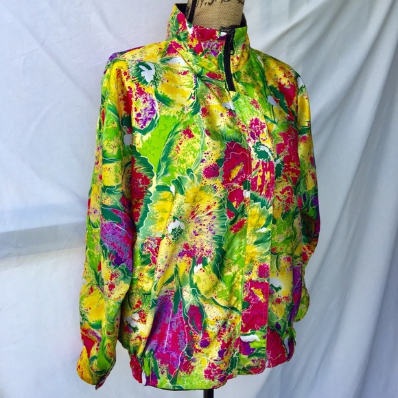 Jackets & Blazers - 90’s Vintage Silky Windbreaker Light Jacket Size L